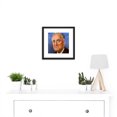 thumbnail image 2 of Tymim Faces WWII War Us President FDR Roosevelt 8X8 Inch Square Wooden Framed Wall Art Print Picture with Mount, 2 of 4