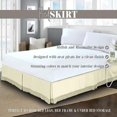 thumbnail image 4 of Mocassi Lace Bed Skirt 15inch Drop, 1500 Thread Count Quality, Sophisticated Design for a Vintage Look- Easy Care and Wrinkle Resistant, Queen, Cream, 4 of 5