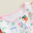 thumbnail image 5 of RUINIXCW Newborn Baby Girl Hospital Going Home Outfit Infant Baby Girl Spring Fall Winter Clothes Duck Mallard Romper Waffled Long Sleeve Zip Jumpsuit, 5 of 8