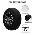 thumbnail image 2 of Susaid Dogs Riding Skateboard Print Tire Covers,Waterproof Anti-UV Snow Sun Rain Tire Covers for RV,Truck, SUV, Trailer, Camper-17 inch, 2 of 6