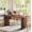 Dark Brown, variant on Fnova 63" Rectangular Modern Dining Table, Wooden Modern Kitchen Table for 6 People for Dining Room, Warm Brown (Chairs Not Included)