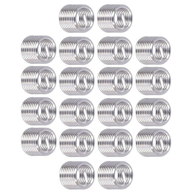 Khall Wire Thread Screw,20Pcs Thread Repair M12 x 1.75 Wire Threaded Insert Nut Coiled Wire Extension Consumables,Coiled Wire NutS