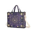thumbnail image 2 of Corduroy Tote Bag for Women Shoulder Handbags Fashion Ladies Purses Satchel Messenger Bags Gold Celestial Pattern S, 2 of 8