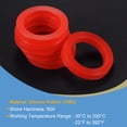 thumbnail image 3 of Unique Bargains Rondelle Plate en Caoutchouc Silicone DN25 1 Pieds Connecteur Rapide Joint Rouge 5 Unités, 3 of 5