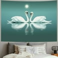 thumbnail image 2 of Fenyluxe Swans Moonlight Romance Print Tapestry Short Plush Wall Hanging Art for Living Room Bedroom Dorm Home Decor 40x60inch, 2 of 6