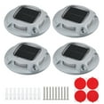 thumbnail image 2 of 4PCS Solar Powered 8LEDs Ground Driveway Light Lámpara de cubierta IP68 Impermeable 600mAh incorpor Meterk Trajes de lámpara al aire libre, 2 of 7