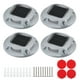 thumbnail image 2 of Trajes de lámpara al aire libre 4PCS Solar Powered 8LEDs Ground Driveway Light Lámpara de cubierta IP68 Impermeable 600mAh incorporado Celda recargable Azul + blanco Color de luz conmutable Modo brill Andoer Trajes de lámpara al aire libre, 2 of 7