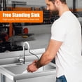 thumbnail image 2 of Free Standing Stainless-Steel Sink，Outdoor Kitchen Commercial Utility Sink Single Bowl Kitchen Sink,Portable Laundry Sink With Hot and Cold Water for Restaurant Indoor&Outdoor 20 * 20 * 31.5inch, 2 of 8