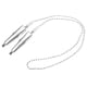 thumbnail image 3 of Pinzas para baberos con cadena metálica y pinzas de cocodrilo, pinzas para bufandas, servilleteros, pinzas para delantales y pinzas de resorte para uso clínico y doméstico., 3 of 7