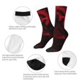thumbnail image 3 of Vsdgher Red Gothic Skeleton Throne Crew Socks for Men & Women, Breathable Casual Athletic Ankle Socks, 3 of 6