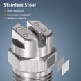 thumbnail image 6 of 2pcs 65 Degree Flat Fan Spray Tip 1.6mm Dia. 1/4BSPT Male with Sealing Tape, Silver Tone, 6 of 8