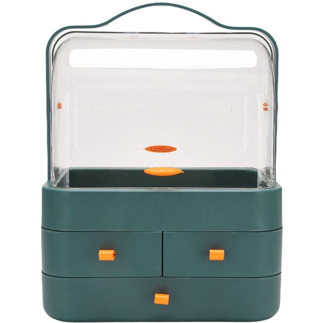 Caja de almacenamiento de cosméticos Organizador de almacenamiento de cosméticos Organizador de tocador Organizador de cuidado de la piel Caja Contenedor de maquillaje A