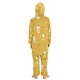 thumbnail image 3 of Soft Big Kids Onesie Pajamas Cozy Loose-Fit Jumpsuits for kids with Pockets for Christmas Lounge & Play Honey Jars and Bees Pattern, 3 of 7