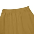 thumbnail image 4 of Elastic Waist Shorts for Women Casual, Lightweight Cotton Linen Wide Leg Shorts Casual Beach Summer Shorts 2025 with Pockets Yellow XL, 4 of 4