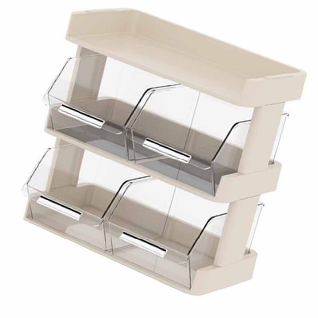 Tea Bag Organizer, Stackable Plastic Tea Bag Storage Holder with 3 Layer, Tea Packet Rack Teabag Shelf Tea Station Stand for Office