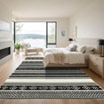 thumbnail image 3 of ODIKA 4'x6' Machine Washable Non-Slip Area Rug, Geometric Black High Traffic Rug with Pad, Black, 1020371, 3 of 8