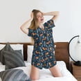 thumbnail image 2 of Vsdgher cute fall fox Pattern Womens Pajamas 2 Piece Short Sleeve Sleepwear Set,Summer Soft Pajamas Set Casual Lounge Sets, 2-Piece Pj -3X-Large, 2 of 8
