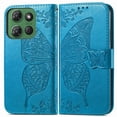 thumbnail image 2 of Butterfly Embossed Wallet Case for Motorola Moto G power 2025 / 2026, PU Leather Flip Cover with Card Holder, Kickstand & Lanyard, Shockproof,,Blue, 2 of 8