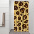 thumbnail image 2 of Yellow and Brown Of Leopard Print Shower Curtain 36"x72" ,Bathroom Decorative Shower Curtains Set with 12 Hooks,Modern Waterproof Washable Shower Curtain, 2 of 6