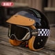 thumbnail image 3 of Casco de motocicleta retro más nuevo de 2024, gafas de protección contra el viento, casco abierto, casco de scooter, casco de moto, cascos de motocicleta vintage, 3 of 5