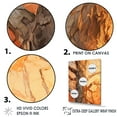 thumbnail image 3 of Designart "Collage Of Peach-Hued Sycamores" Tree Sycamore Floater Framed Canvas Wall Art, 3 of 5