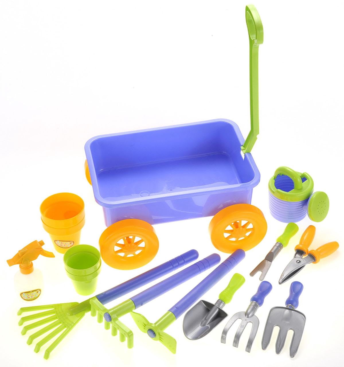 PlayWorld Toolbench Time! Garden Wagon & Tools Toy Set
