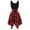 #100 Red, variant on BRDFRL Skater Dresses for Women,Summer Casual Lace-up Gingham Tank Dress High Waist Pleated Dress for School Girl Blue L