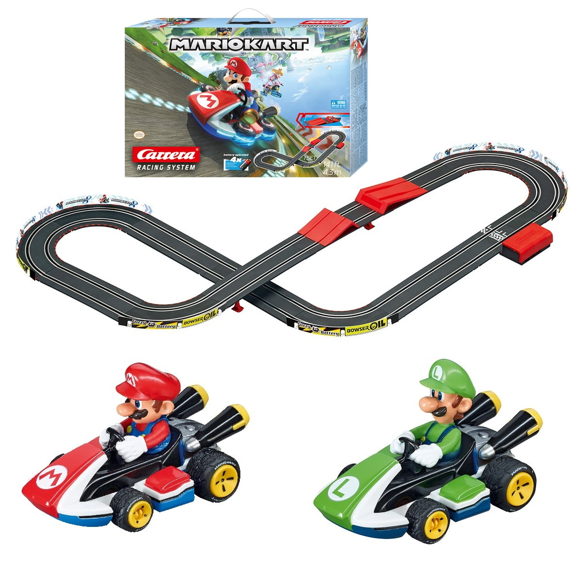 Neu !! Mario & Yoshi Kart 2 x Carrera First Autos 