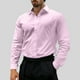 thumbnail image 1 of pstuiky mangas largas para hombre, Camisa de lino de manga larga con botones y botones de color liso para hombre camisetas de hombre s, 1 of 3
