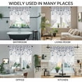 thumbnail image 3 of Blue Beige Coastal Swag Curtains for Kitchen/Bedroom/Living Room, Beach Starfish Summer Eucalyptus Scalloped Curtains 63 Inch Long, Window Swag Topper Curtains Valances 2 Panels Set 36"x63", 3 of 8