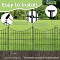 thumbnail image 3 of Panels Garden Fence Dog Fence Outdoor For Yard in H x .ft L Rustproof Metal Fencing with Ground Stakes | No Dig Animal Proof Containment for Pets/Rabbits | Durable Patio Security, 3 of 6