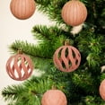 thumbnail image 4 of PPgejGEK Flocked Christmas Tree Decoration Set Velvet Ornaments Rose Gold 6cm 12-Pack, 4 of 6