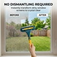 thumbnail image 5 of Window Screen Cleaning Brush,2 in 1 Window Screen Cleaner Tool with Squeegee,Mesh Screen Cleaner,Multi-Purpose Cleaning Brush for Patio, Door, Porch Screens (2 Yellow), 5 of 14