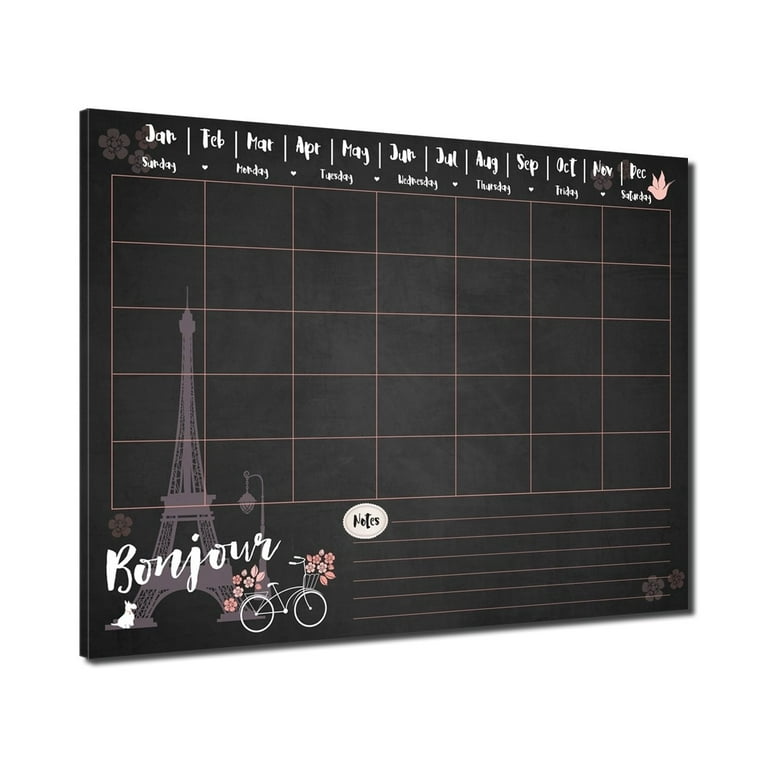  LAMPPE Magnetic Acrylic Calendar for Fridge, 2 Set Magnet  Fridge Calendar, Includes 4 Dry Erase Markers and 1 Eraser and 1 Magnetic  Pen Holder, 17X12 : Office Products