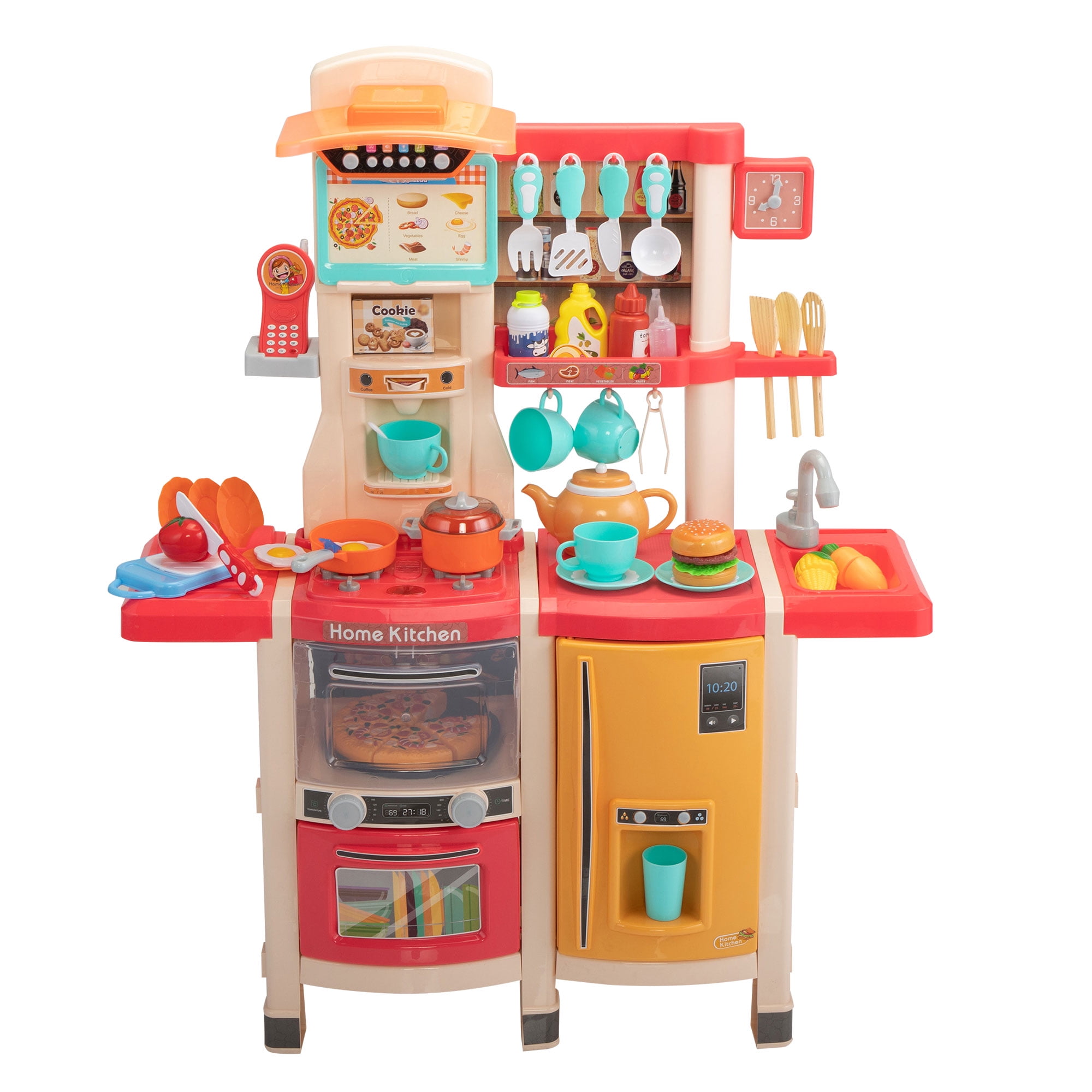Pretend Play House Oven Pizza Toy Wooden Simulation Kitchen