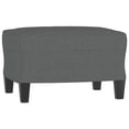 thumbnail image 3 of vidaXL 3-Seater Sofa with Footstool Dark Grey 180 cm Fabric, 3 of 4