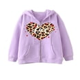 thumbnail image 1 of Sweat-shirt Imprimé Léopard à Capuche pour Femmes avec Poches, 1 of 2