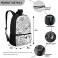 thumbnail image 5 of Uourmeti Frog and Butterfly Pattern Backpack, Large Capacity Polyester Backpack 17 Inch Personalized Polyester Daily Backpack for Tourism School, 5 of 6
