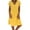 Yellow, variant on Quinlirra Women Dresses Clearance under $10 Fashion Women V-Neck Summer Solid Short Sleeve Cotton And Linen Dress