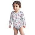 thumbnail image 2 of Xecao Lilies Flowers Print Baby unisex-baby Cotton Long-sleeve Bodysuits-12 Months, 2 of 6