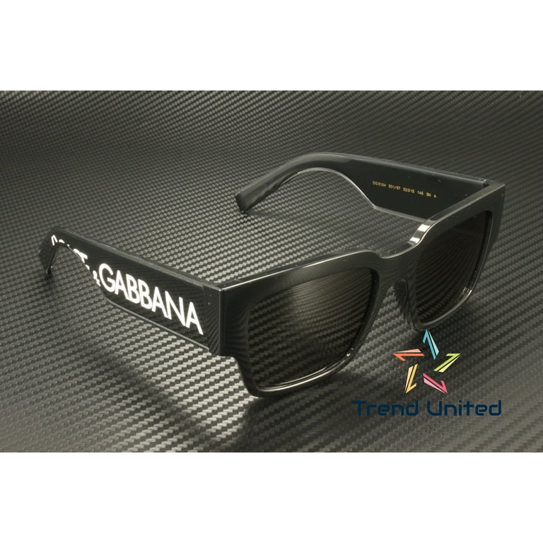 Dolce & Gabbana Unisex DG 6184 Black Plastic Square Sunglasses