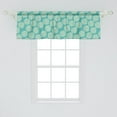 thumbnail image 2 of Ambesonne Floral Window Valance, Abstract Modern Foliage, 54" X 18", Turquoise and Cream, 2 of 3