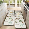thumbnail image 4 of Kitchen Rugs Sets Of 2,Brown Mushroom Flower Light Pattern Anti Fatigue Kitchen Mat Rugs Non Slip Washable,Decorative Kitchen Floor Mats for Kitchen,Sink,Laundry,17"x47"+17"x47", 4 of 5