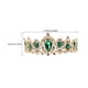 thumbnail image 5 of Tiara de cristal real Boda Corona Princesa Tocados Accesorios nupciales para el cabello (Verde), 5 of 6