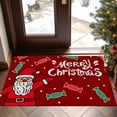 thumbnail image 3 of Christmas Floor Mat, Absorbent Polyester Entrance Mat, Non-Slip Indoor Door Mat for Kitchen, Bathroom, Entryway Holiday Decoration, Soft Cushioned Low-Profile Rug, Easy to Clean, 23.62x15.75 in, 3 of 6