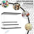 thumbnail image 4 of AEVXKHI 3 Layers Acrylic Display Case with LED Light, Dust Proof Transparent Action Figure Display Box, Easy Assembly Collectibles Display Case for Home Shop Use, 4 of 10