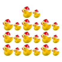 Soimiss 20Pcs Mini Figures Tiny Animal Figurines Duck Shape Micro Landscape Enhancement for Christmas Celebrations
