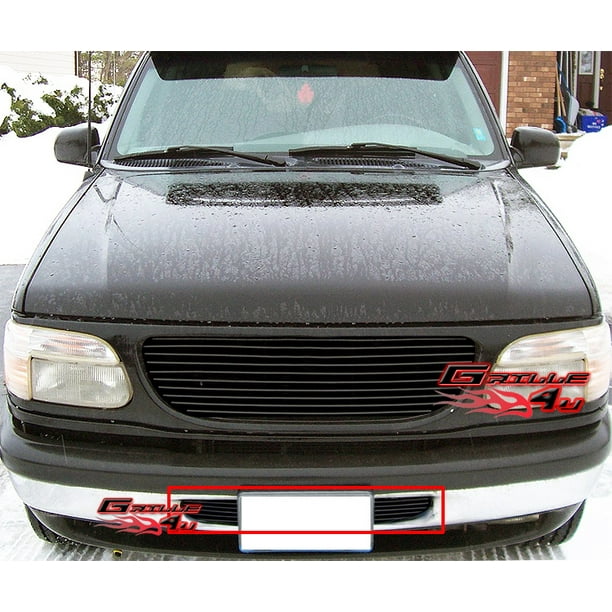Fits 95 98 Ford Explorer Black Lower Bumper Billet Grille Insert Fh Walmart Com Walmart Com