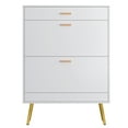 thumbnail image 6 of Ktaxon White Shoe Cabinet with 2 Flip Drawers, 16 Pairs Capacity, Wood Narrow Design for Entryway, 6 of 9