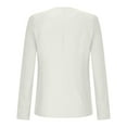 thumbnail image 6 of YUGYXL Casual Blazer Jacket for Women Plus Size Long Sleeve Suit Jackets Lightweight Lapel Work Office Blazers Slim Fit Solid Open Front Cardigan Gift for Mom White,XXXXL, 6 of 6